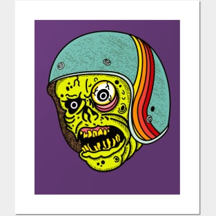 Zombie Biker Posters and Art